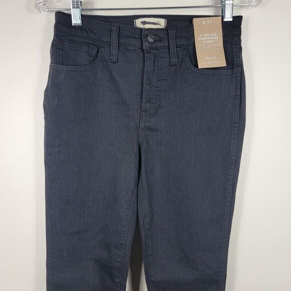 Madewell Women's Size 27 Mid Rise Roadtripper Skinny Jeans Black - Picture 2 of 8